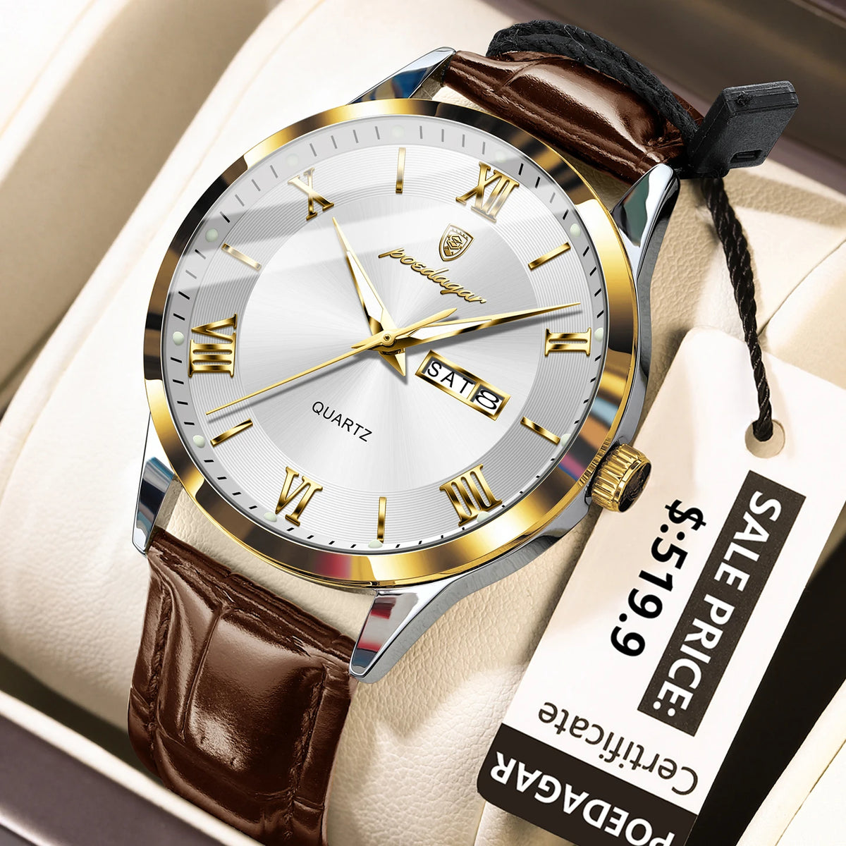 Men's Leather Watch (Ref. 978-C)