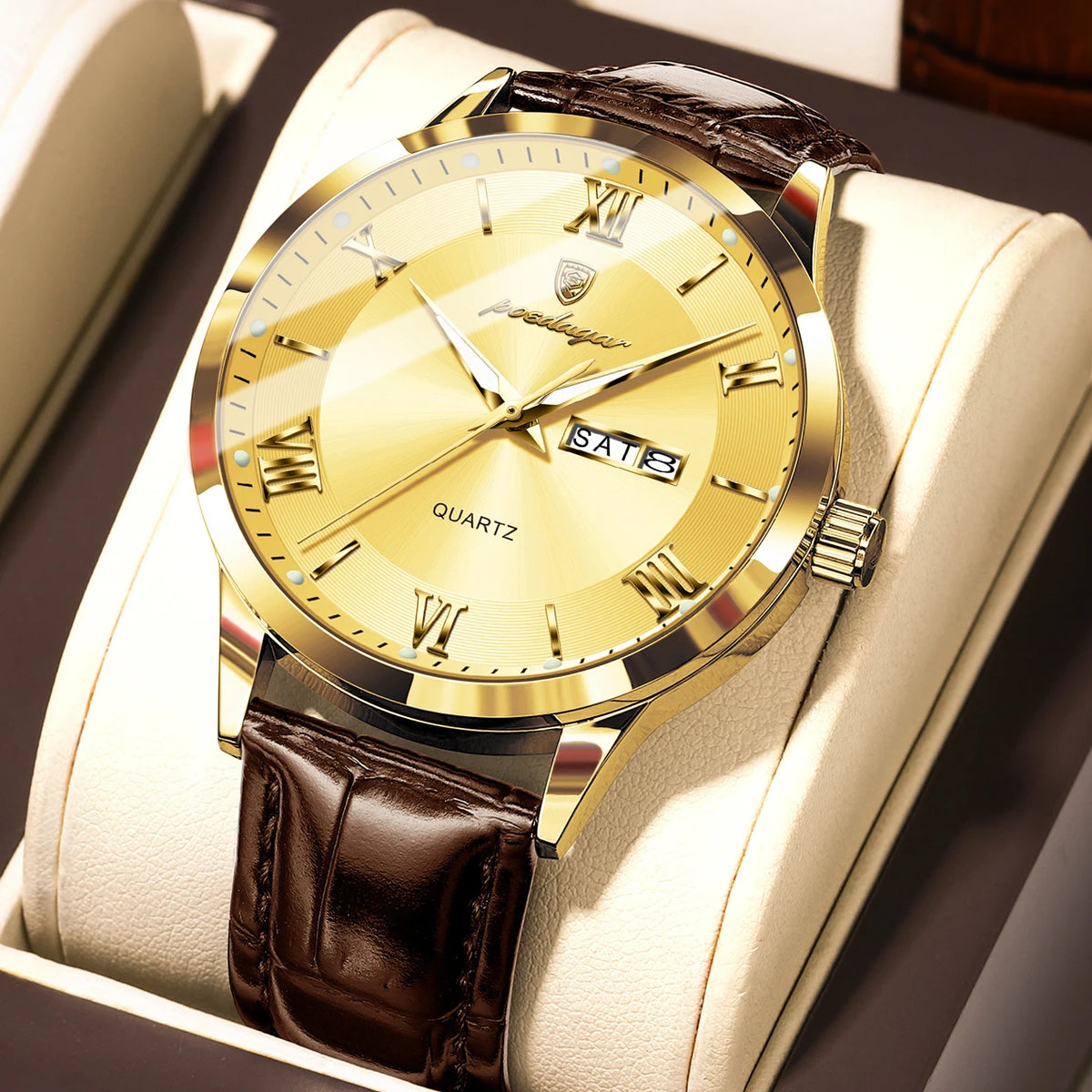 Men's Leather Watch (Ref. 978-D)