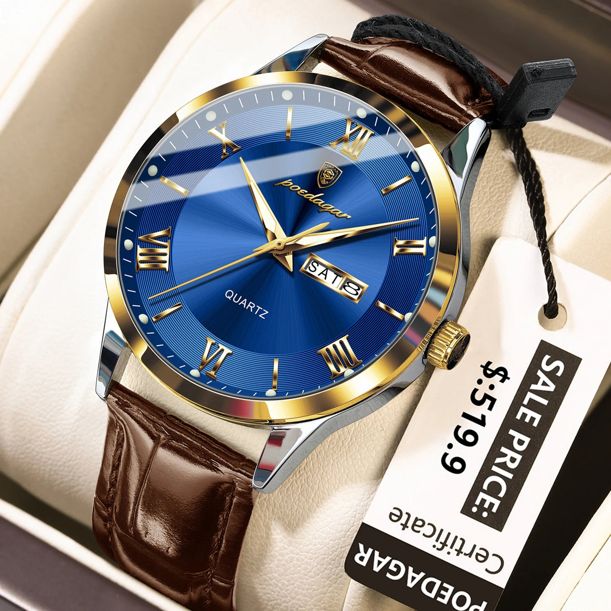 Men's Leather Watch (Ref. 978-C)