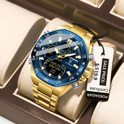 Men's Stainless Steel Chronograph Watch, Complete Calendar