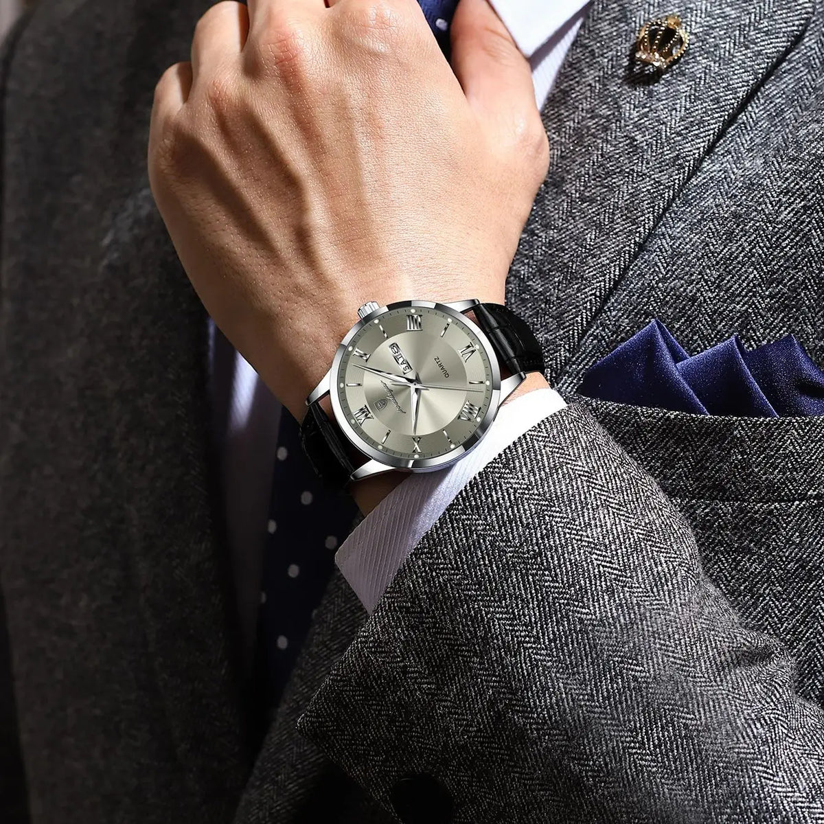 Men's Leather Watch (Ref. 978-C)