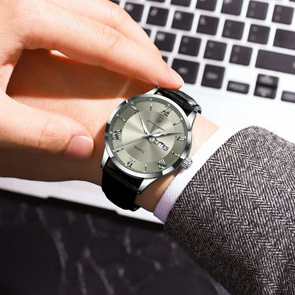 Men's Leather Watch (Ref. 978-D)