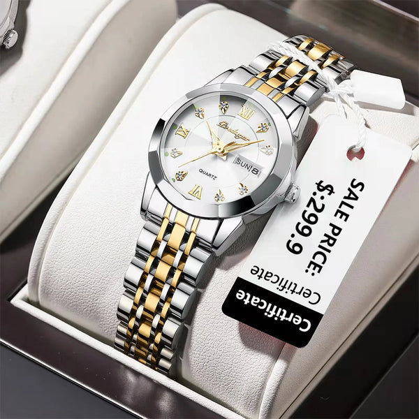Women's Stainless Steel Watch, Complete Calendar