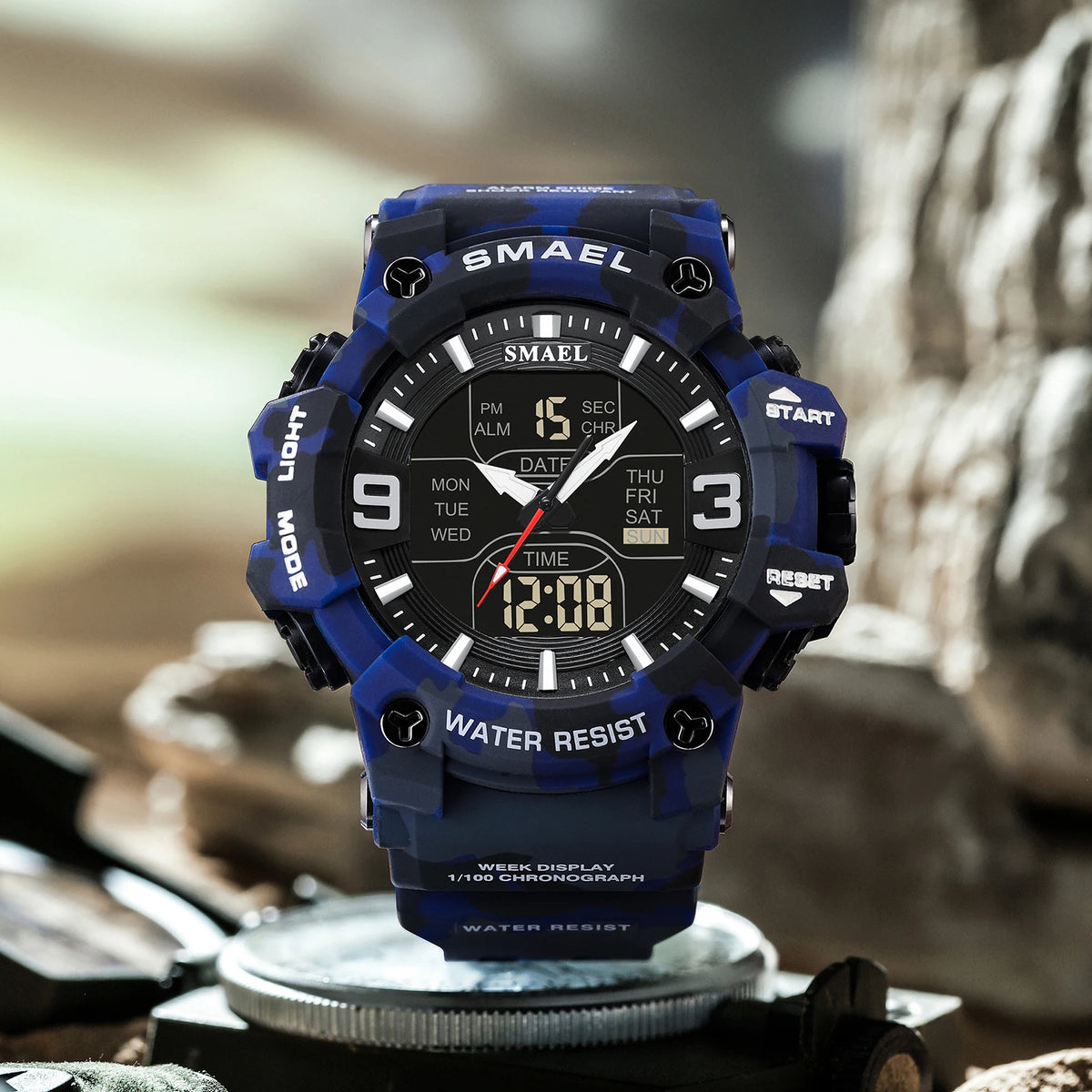 SMAEL Men's Oval Dual-Display Sport Watch (Ref. 8049B)