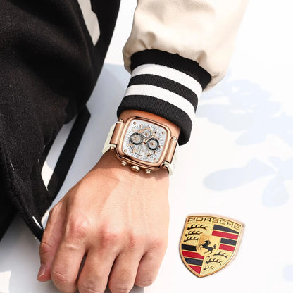 Men's Square Silicone Chronograph Watch (Ref. 849)
