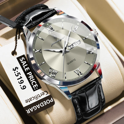 Men's Leather Watch (Ref. 978-D)