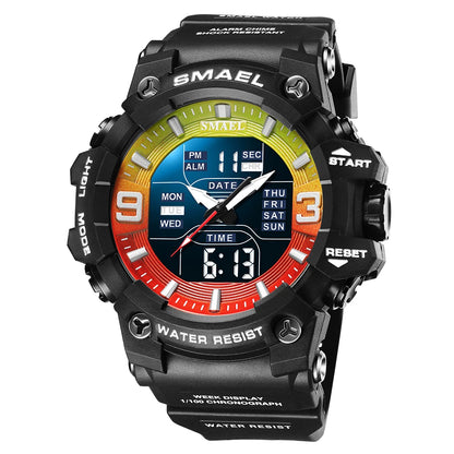 SMAEL Men's Oval Dual-Display Sport Watch (Ref. 8049B)