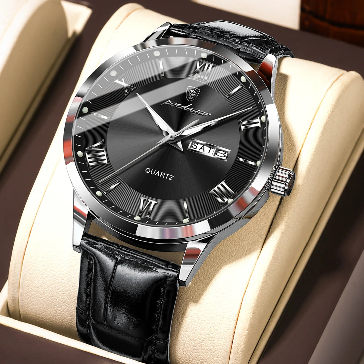 Men's Leather Watch (Ref. 978-D)