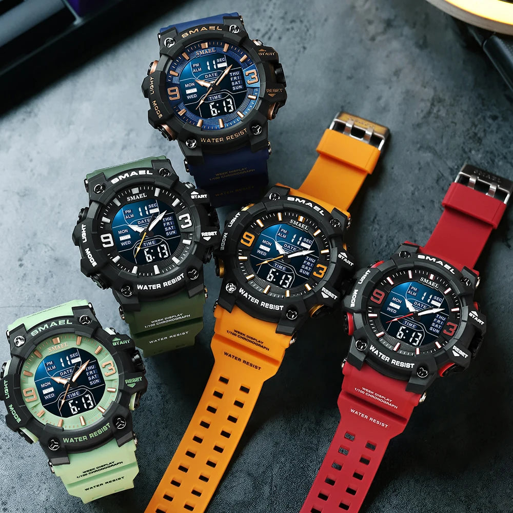 SMAEL Men's Oval Dual-Display Sport Watch (Ref. 8049B)