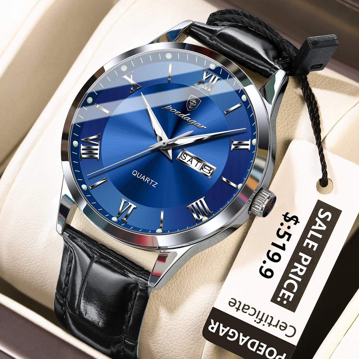 Men's Leather Watch (Ref. 978-C)