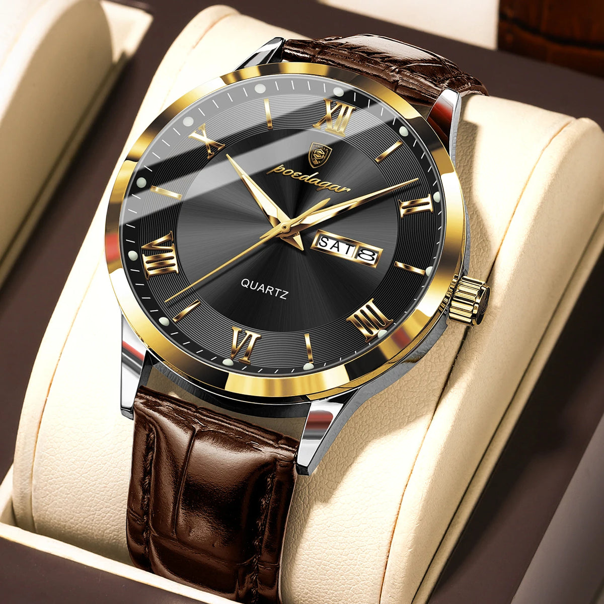 Men's Leather Watch (Ref. 978-D)