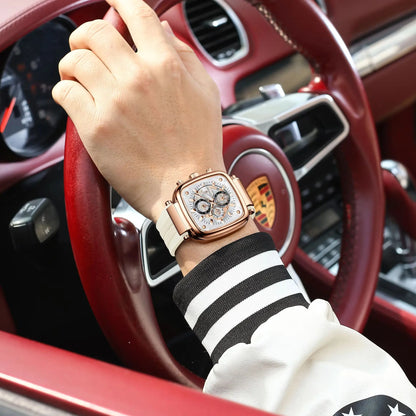 Men's Square Silicone Chronograph Watch (Ref. 849)