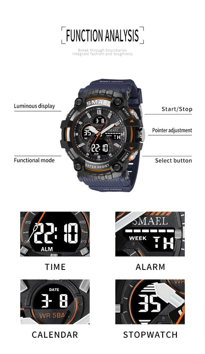 SMAEL Men's Dual-Display Sport Watch (Ref. 8079)