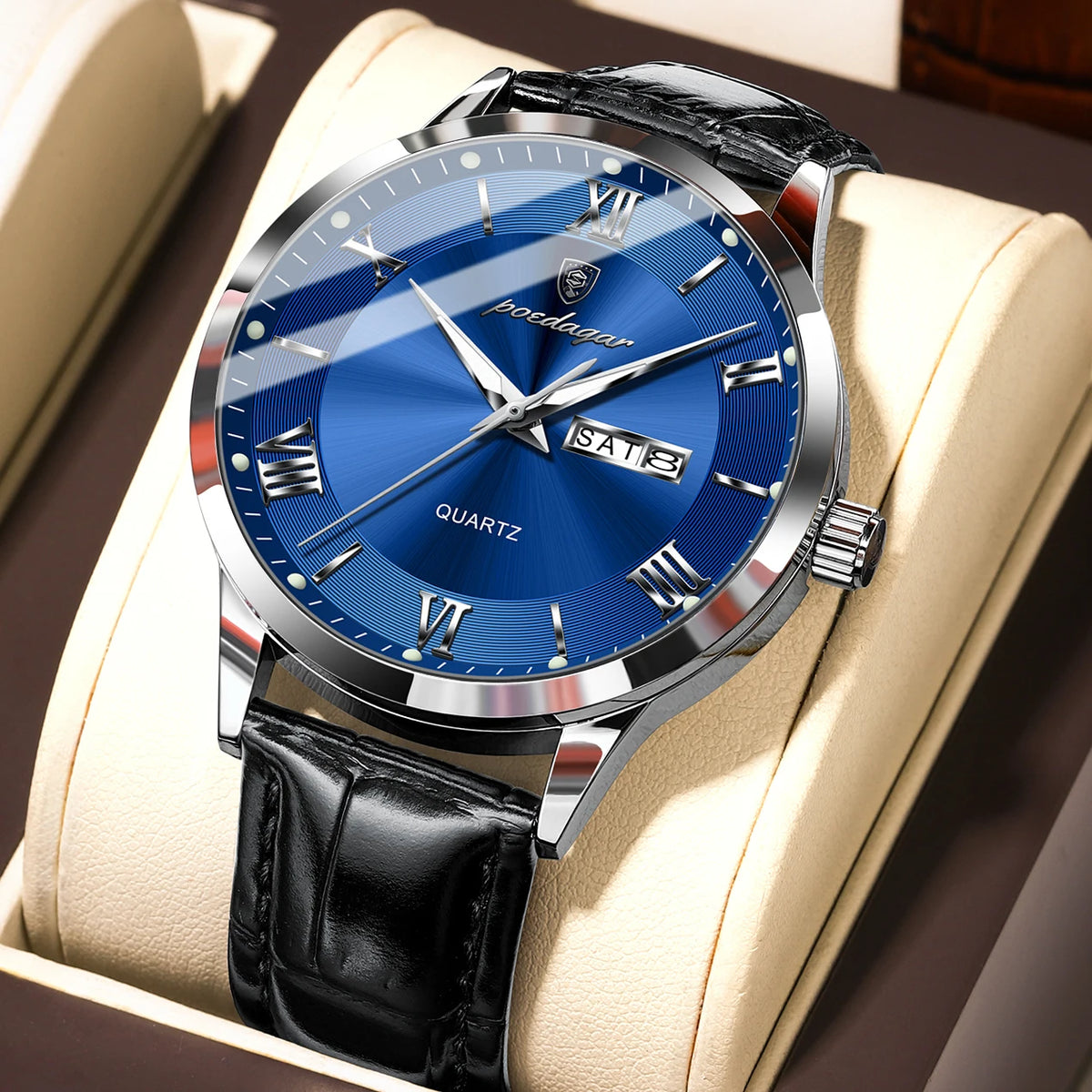 Men's Leather Watch (Ref. 978-D)