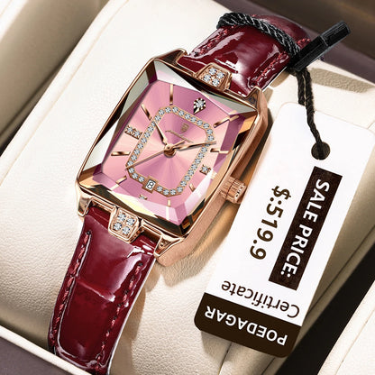 Women's Rectangle Leather Watch