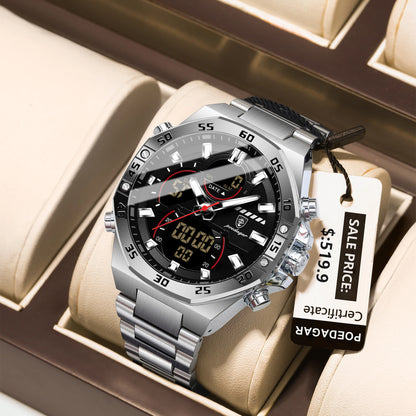 Men's Stainless Steel Chronograph Watch, Complete Calendar
