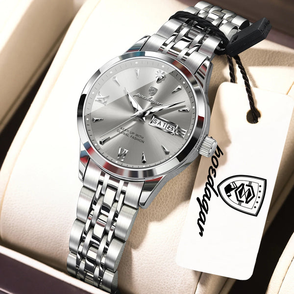 Women's Stainless Steel Watch, Week Display