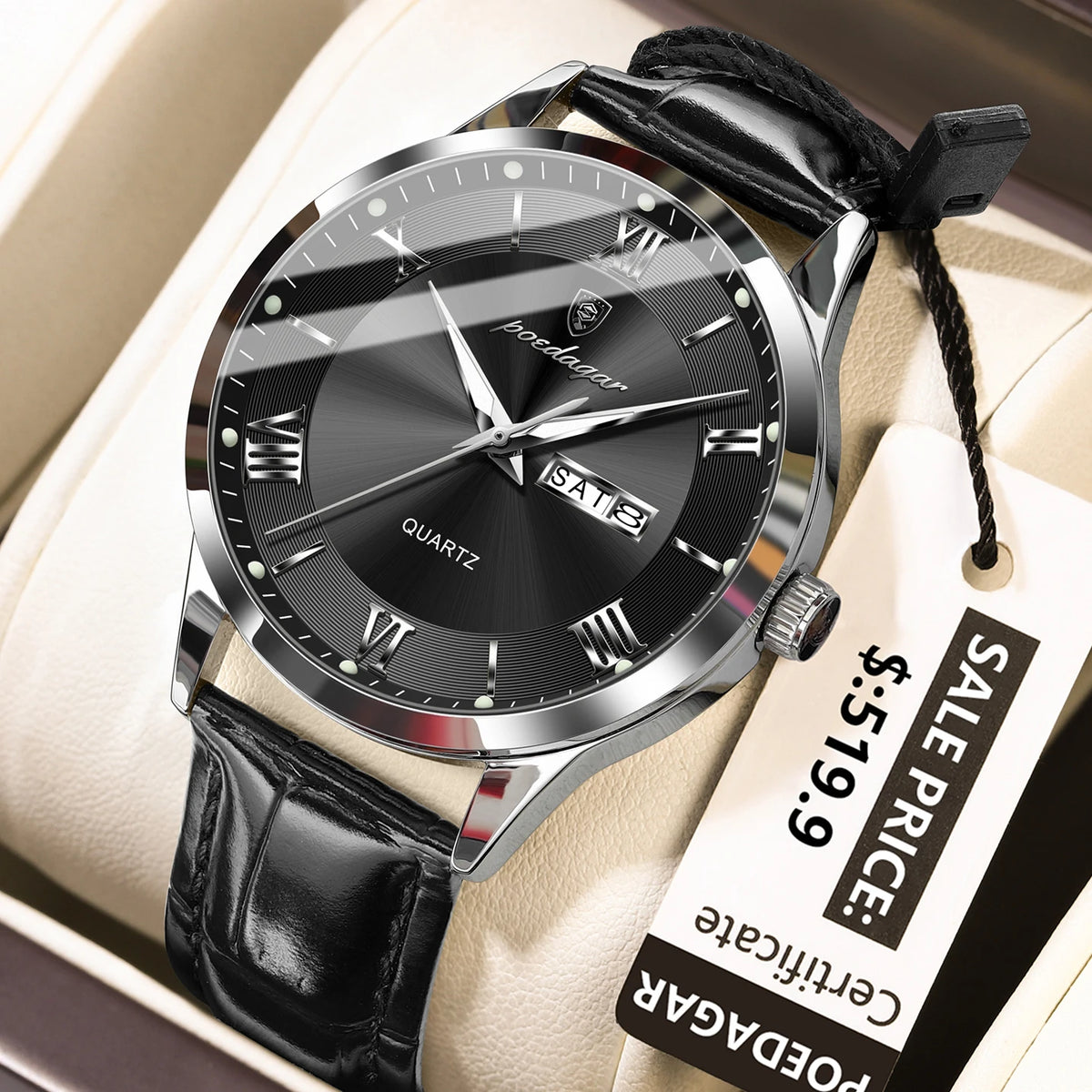 Men's Leather Watch (Ref. 978-C)