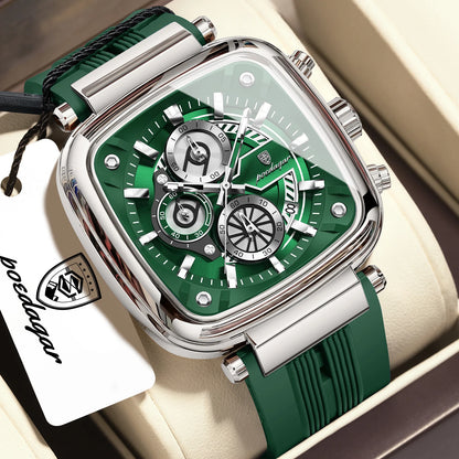 Men's Square Silicone Chronograph Watch (Ref. 849)