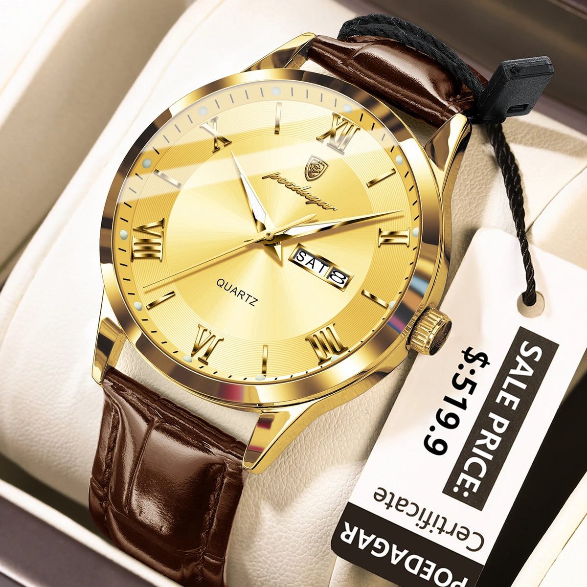 Men's Leather Watch (Ref. 978-C)