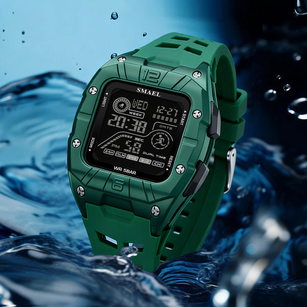 SMAEL Men's Square Digital Sport Watch