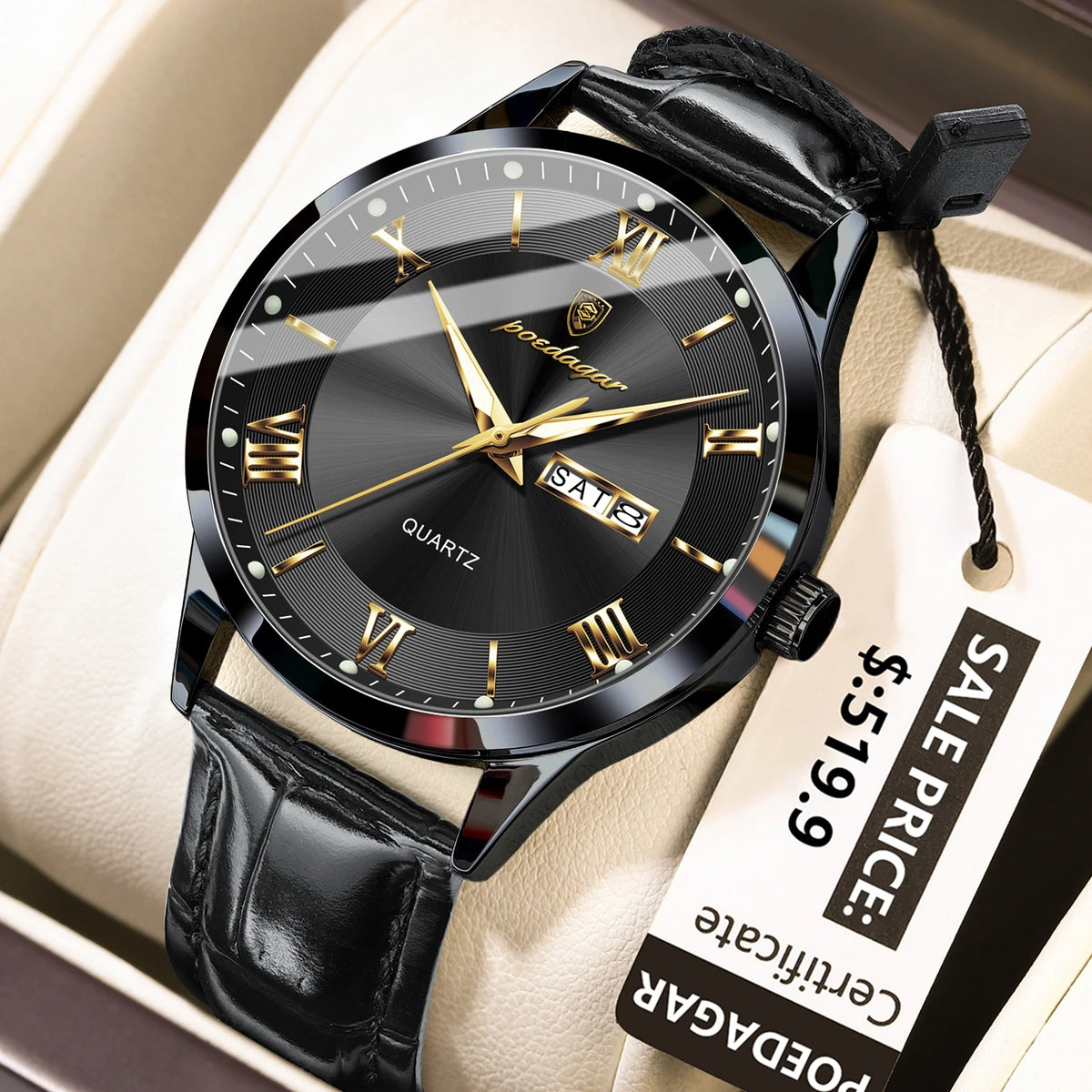 Men's Leather Watch (Ref. 978-C)