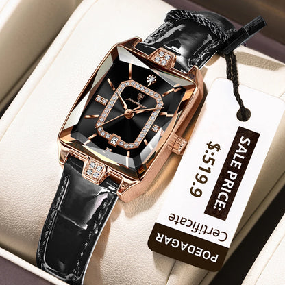 Women's Rectangle Leather Watch