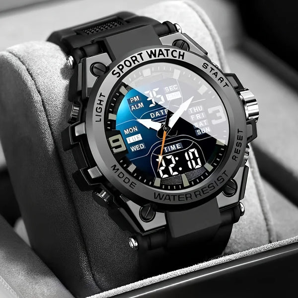 Men's Dual-Display Sport Watch