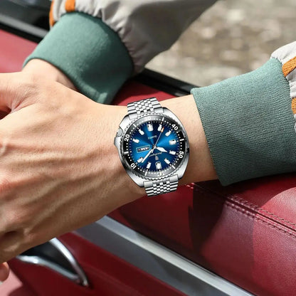 Men's Stainless Steel Watch, Week Display (Ref. 682-A)