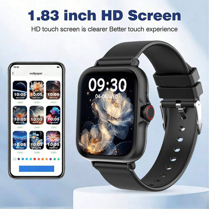 1.83 inch smart watch with touchscreen display and silicone strap — photo 7