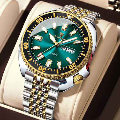 Men's Stainless Steel Watch, Week Display (Ref. 682-A)
