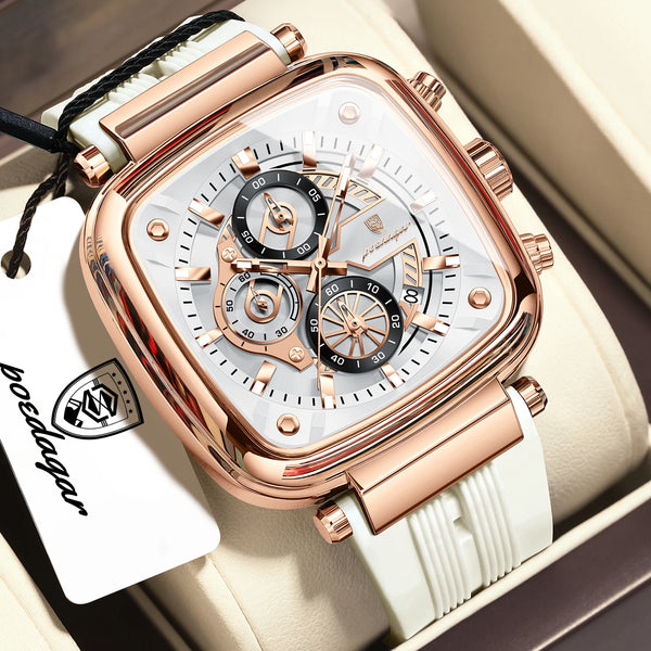 Men's Square Silicone Chronograph Watch (Ref. 849)