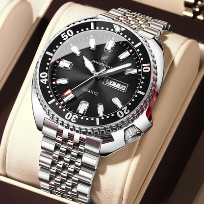 Men's Stainless Steel Watch, Week Display (Ref. 682-A)