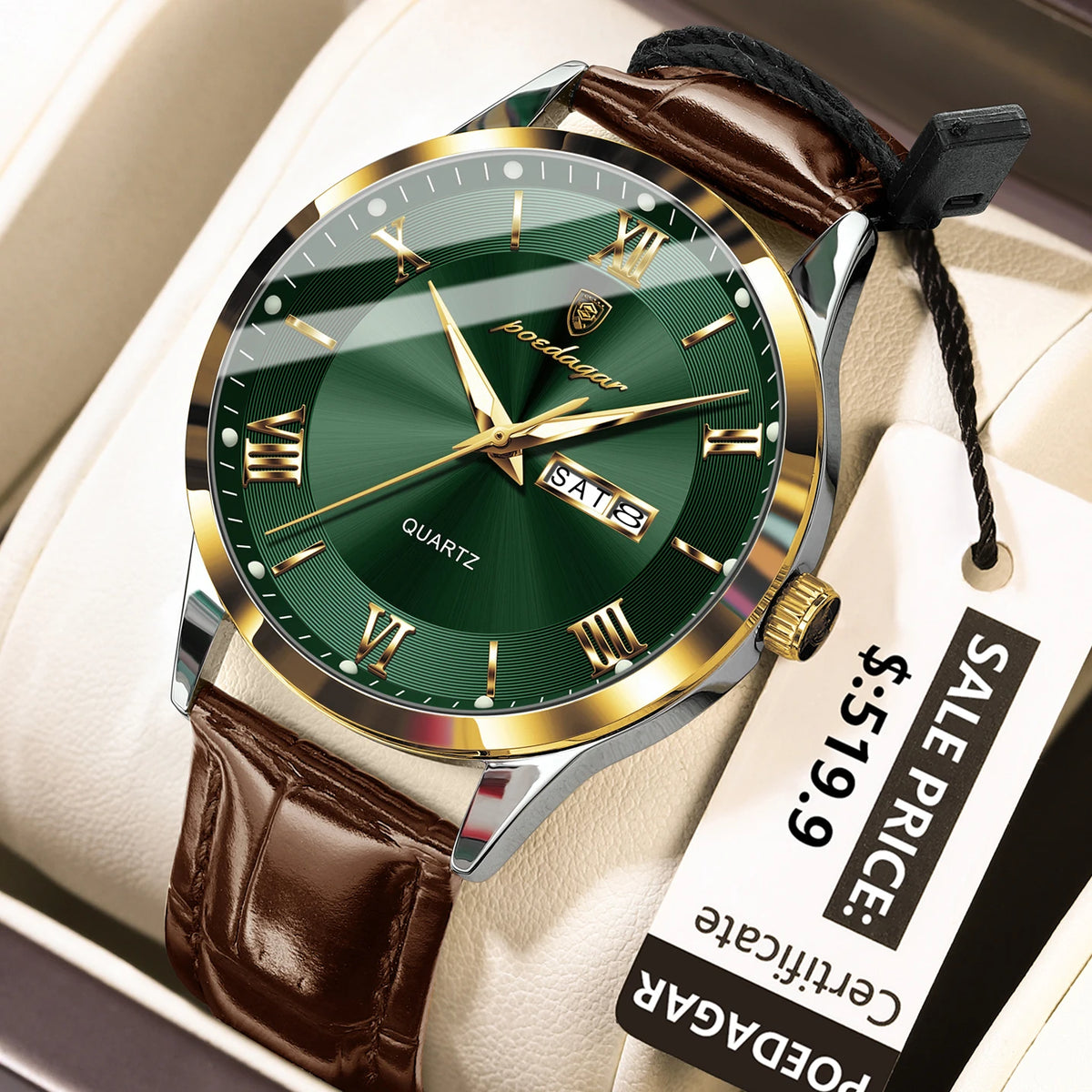 Men's Leather Watch (Ref. 978-C)