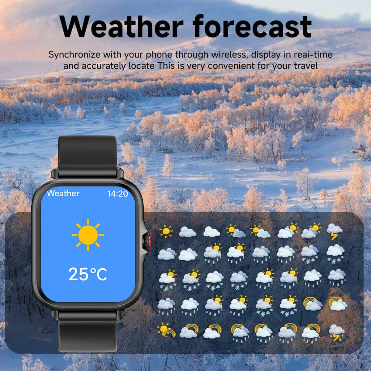 1.83 inch smart watch with touchscreen display and silicone strap — photo 3