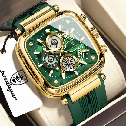 Men's Square Silicone Chronograph Watch (Ref. 849)