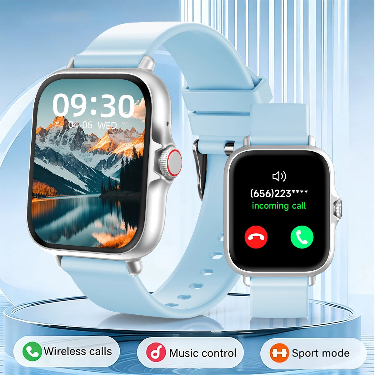 1.83" Smart Watch with Bluetooth Calling - Fitness & Sleep Tracker
