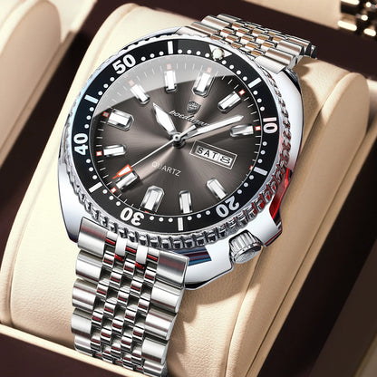 Men's Stainless Steel Watch, Week Display (Ref. 682-A)