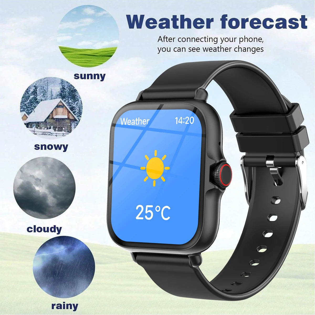 1.83 inch smart watch with touchscreen display and silicone strap — photo 8