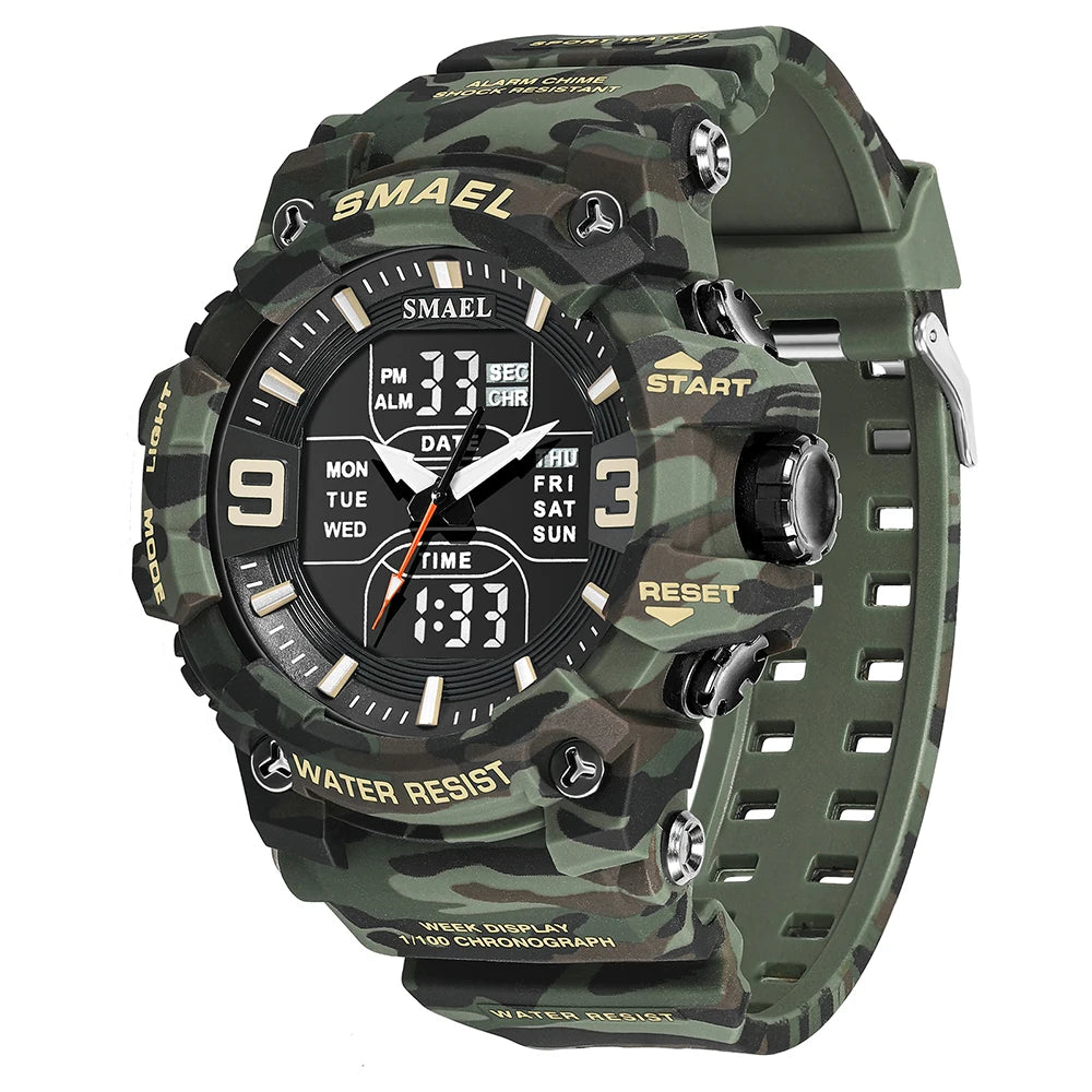 SMAEL Men's Oval Dual-Display Sport Watch (Ref. 8049B)