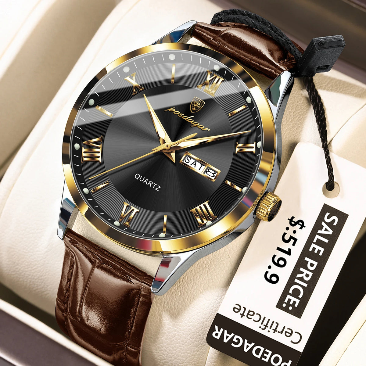 Men's Leather Watch (Ref. 978-C)