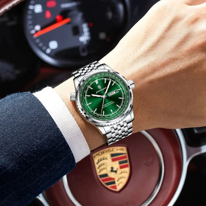 Men's Stainless Steel Watch, Week Display (Ref. 673)