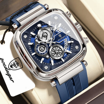 Men's Square Silicone Chronograph Watch (Ref. 849)