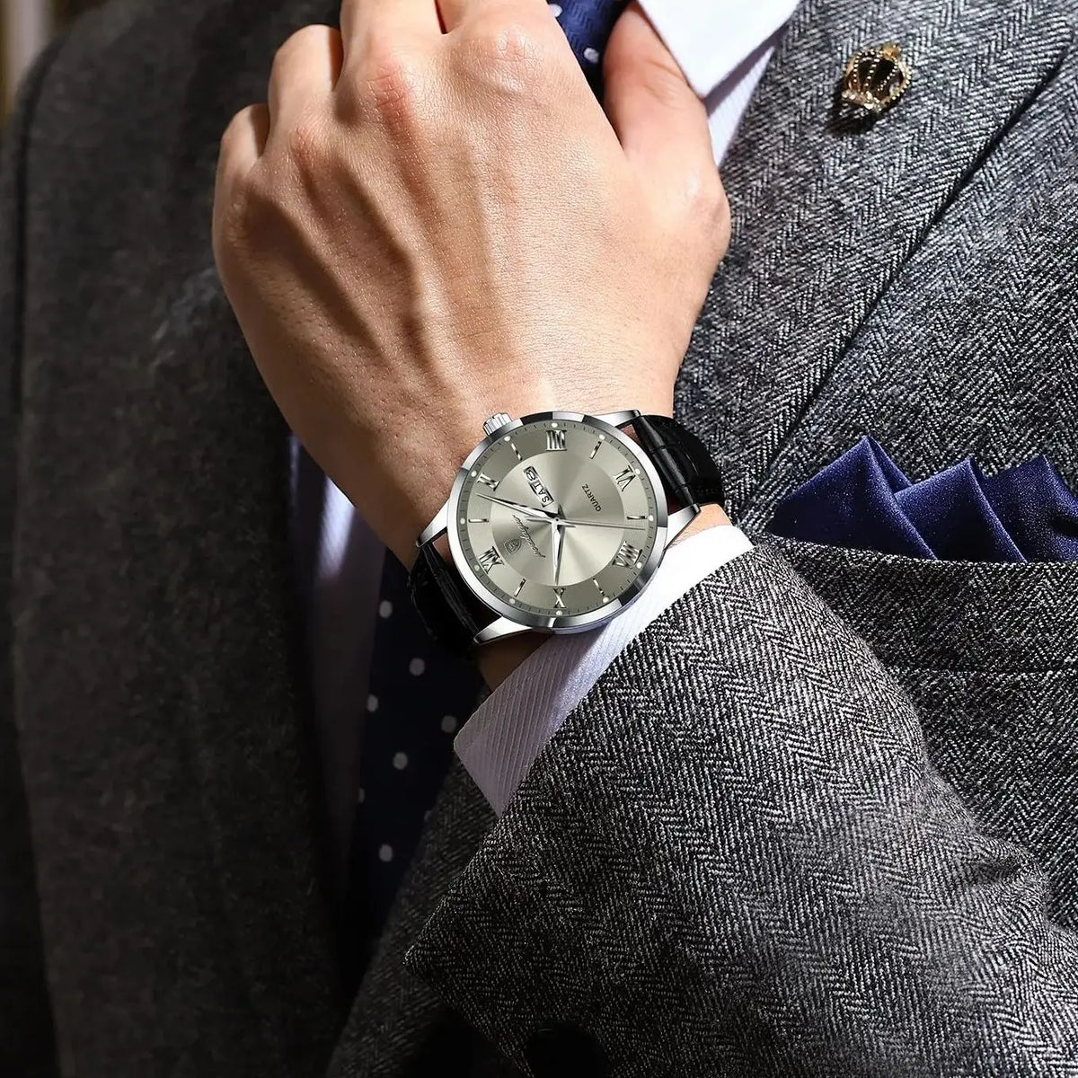 Men's Leather Watch (Ref. 978-D)